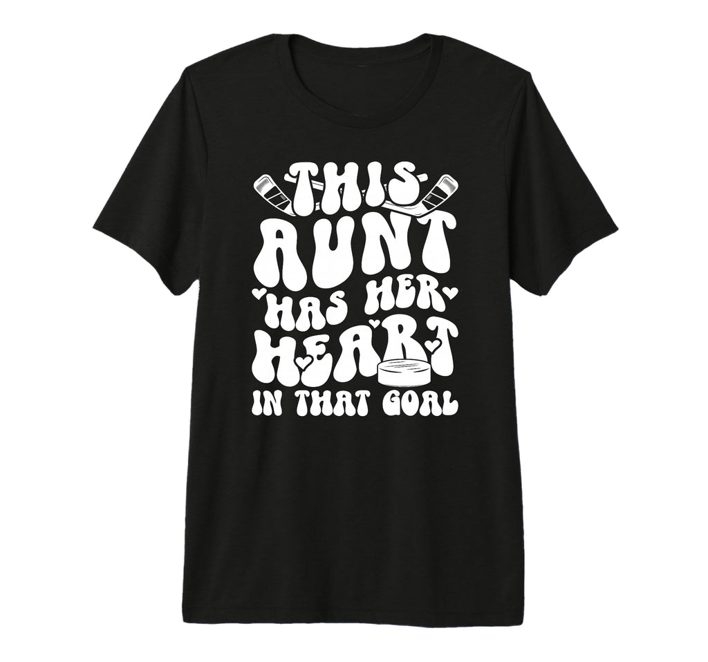Groovy Hockey Goalie Aunt Hockey T-Shirt - Fun Novelty Design Men Women - T-Shirt, Sweatshirt, Hoodie