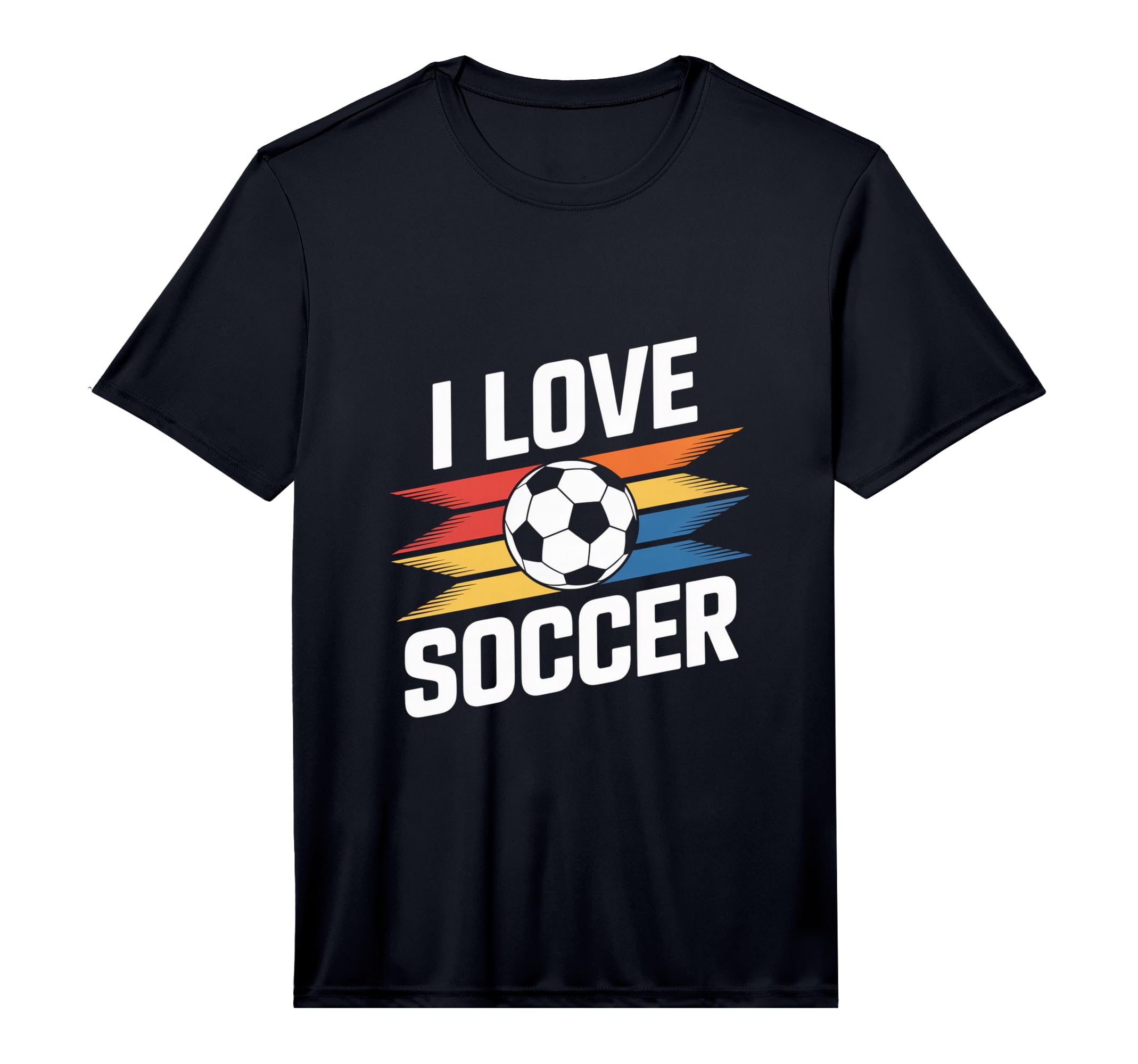 Mens I Love Soccer Vibrant Performance T-Shirt - Novelty Apparel for Adults - T-Shirt, Sweatshirt, Hoodie
