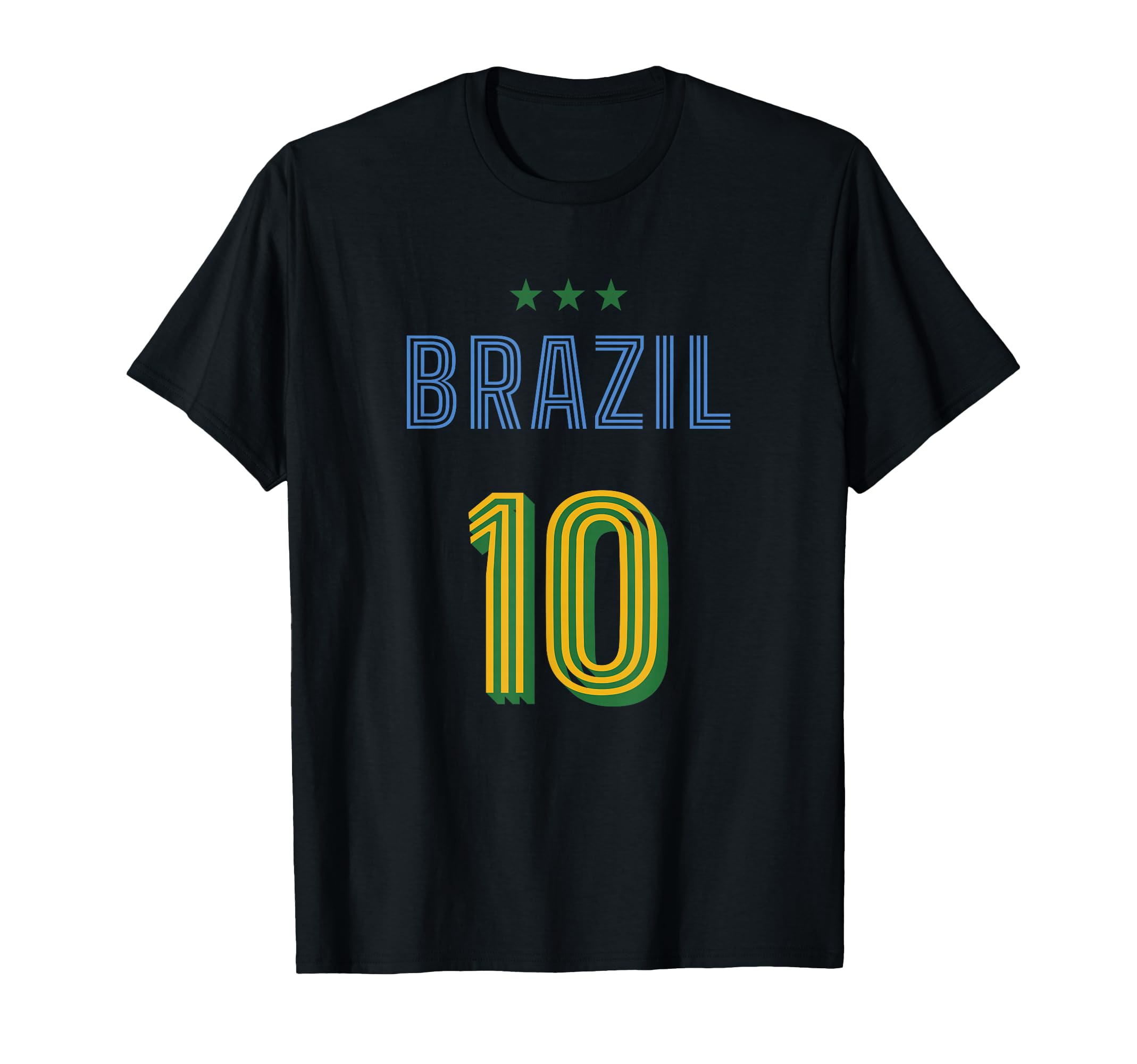 Brazil Soccer 10 Football Game Fan T-Shirt - Casual Everyday Wear Unisex - T-Shirt, Sweatshirt, Hoodie