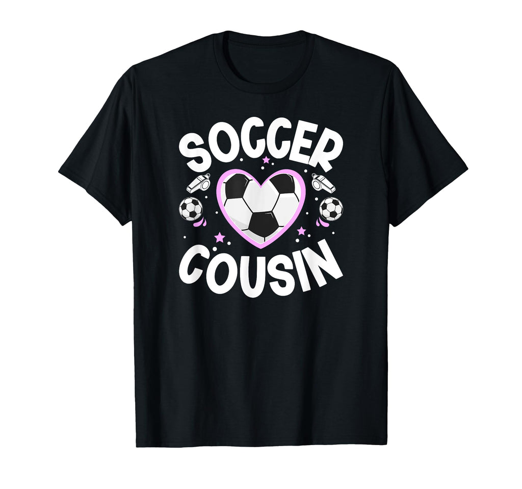Soccer Cousin Heart Cousin Soccer T-Shirt - Trendy Graphic for Adults - T-Shirt, Sweatshirt, Hoodie