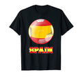 Spain Soccer Spanish Flag Soccer Ball T-Shirt - Graphic Print Men Women - T-Shirt, Sweatshirt, Hoodie