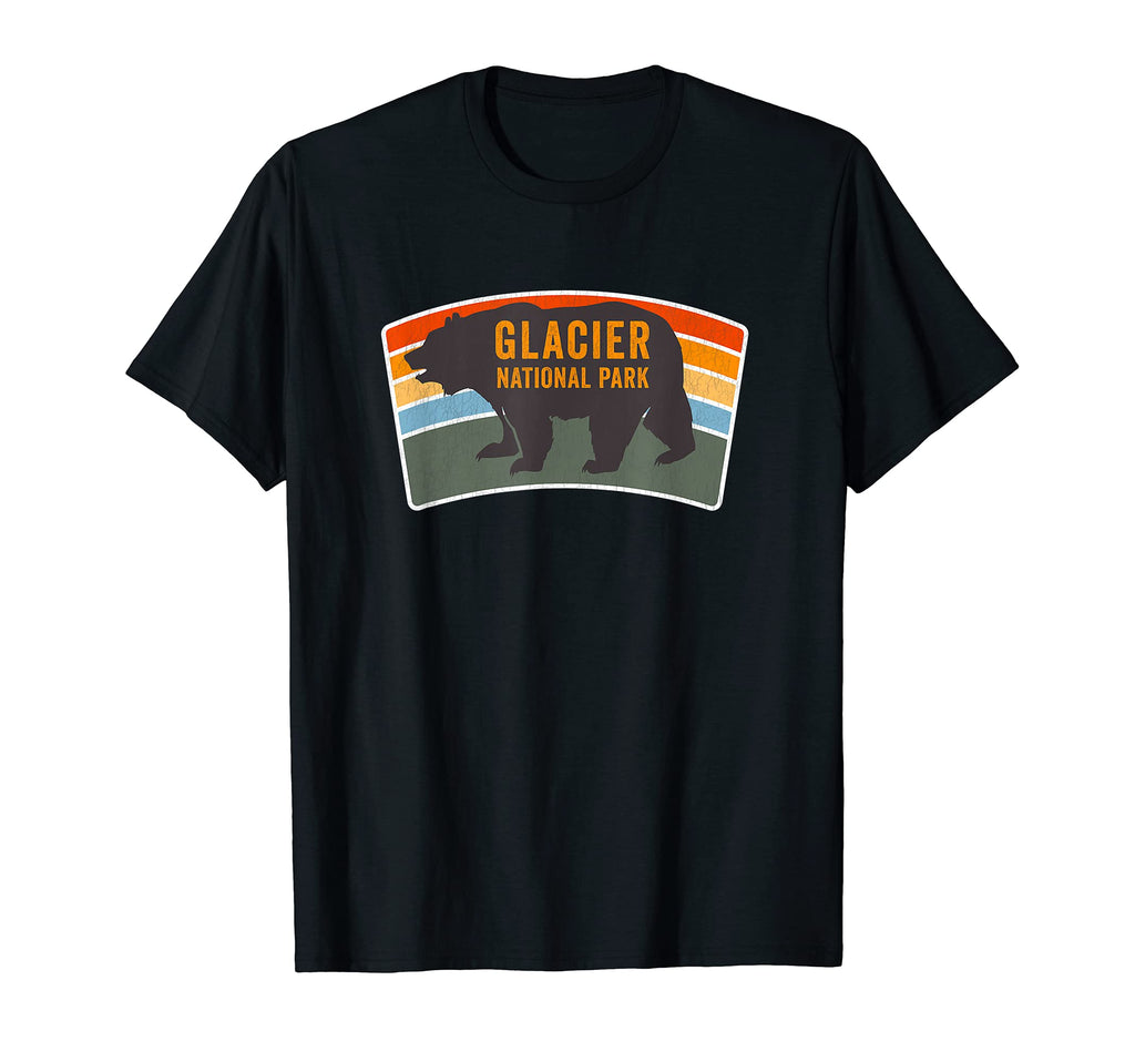 Glacier National Park Bear T-Shirt - Fun Novelty Design for Adults - T-Shirt, Sweatshirt, Hoodie