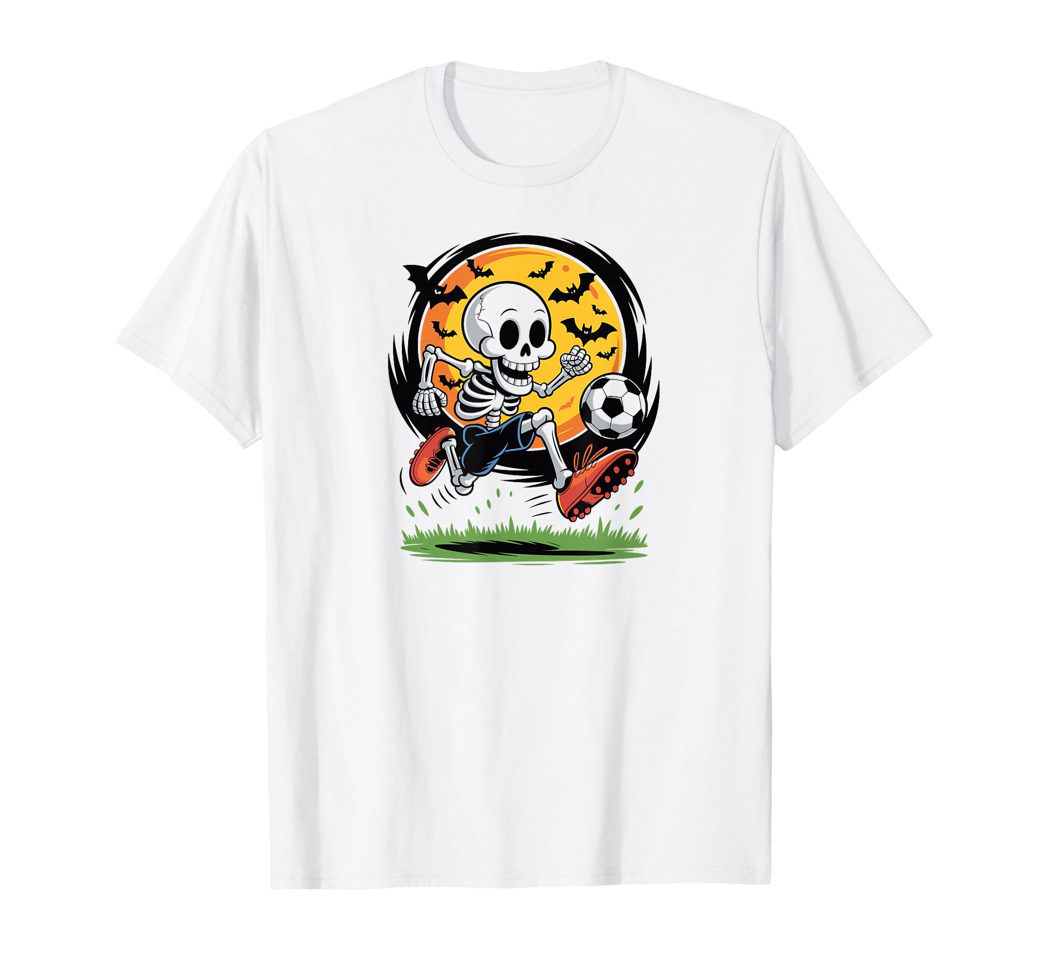 Soccer Football Halloween Skeleton T-Shirt - Custom Art Print Unisex - T-Shirt, Sweatshirt, Hoodie