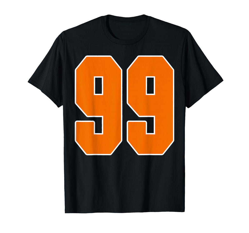 Orange Sports Number 99 Jersey T-Shirt - Aesthetic Graphic for Adults - T-Shirt, Sweatshirt, Hoodie