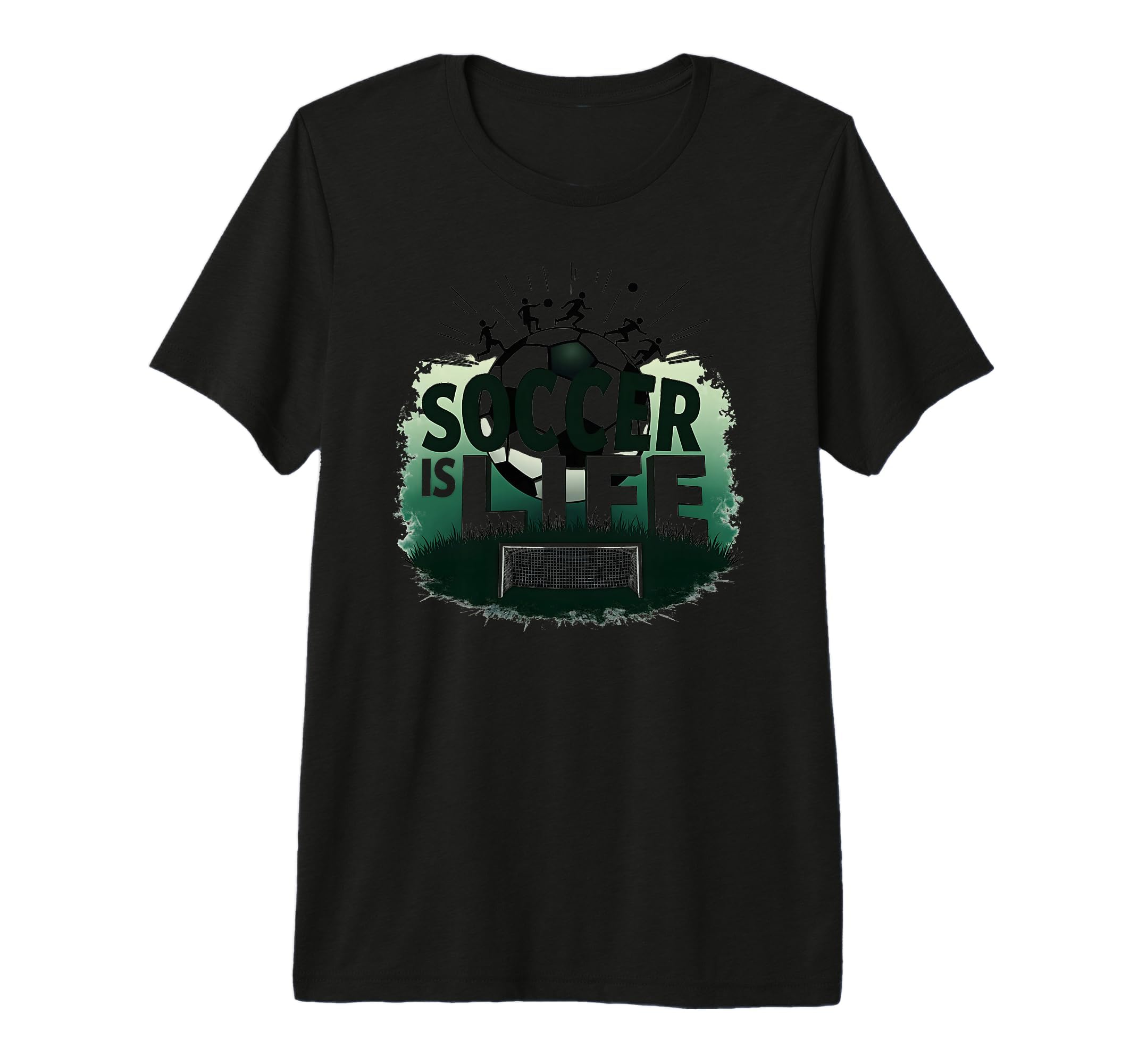 Soccer Is Life Inspiring Football Fan T-Shirt - Novelty Apparel for Adults - T-Shirt, Sweatshirt, Hoodie