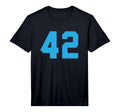 Blue Sports Team Number 42 Performance T-Shirt - Unique Graphic Men Women - T-Shirt, Sweatshirt, Hoodie