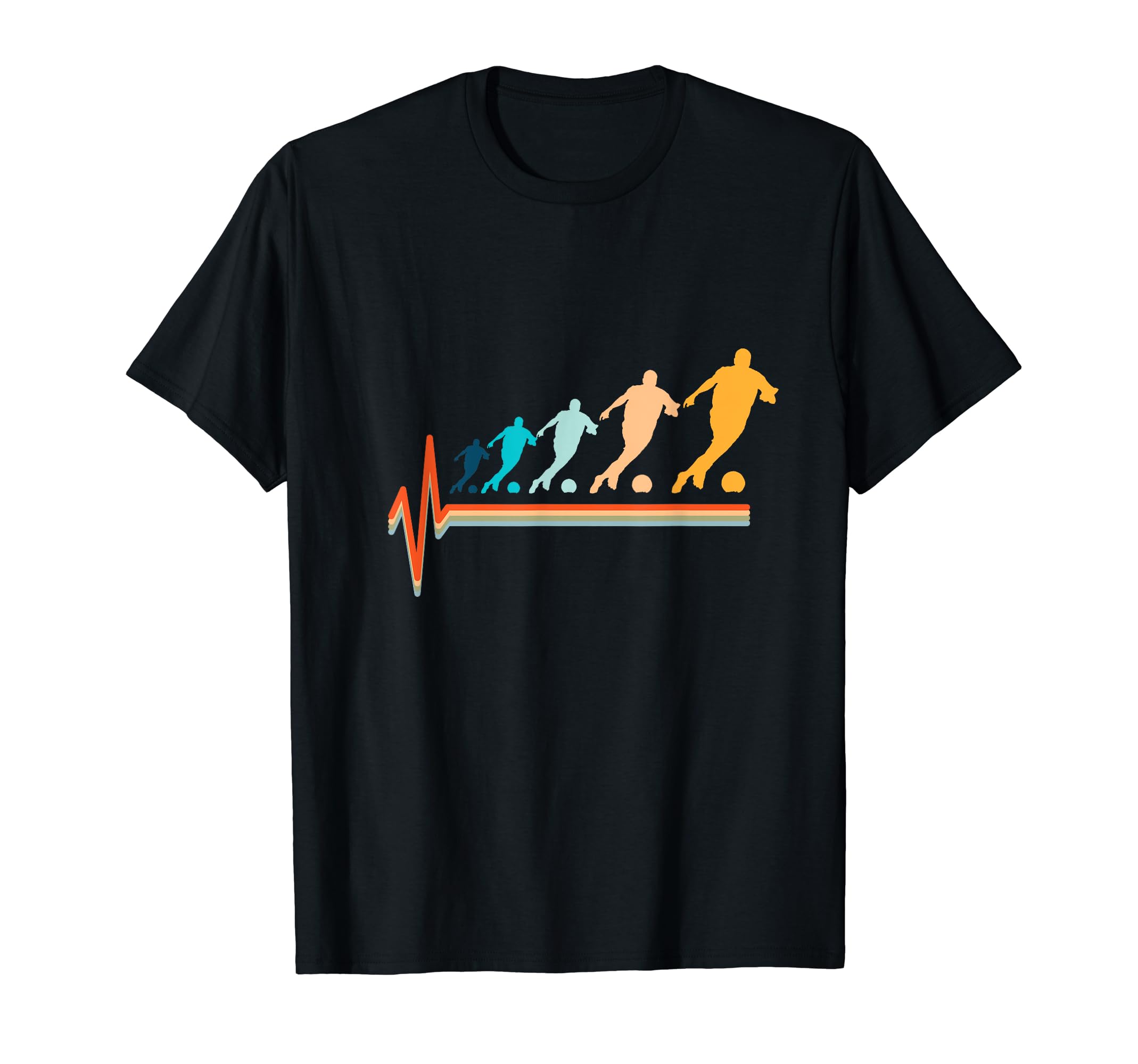 Heartbeat Soccer Player Silhouette T-Shirt - Aesthetic Graphic for Adults - T-Shirt, Sweatshirt, Hoodie
