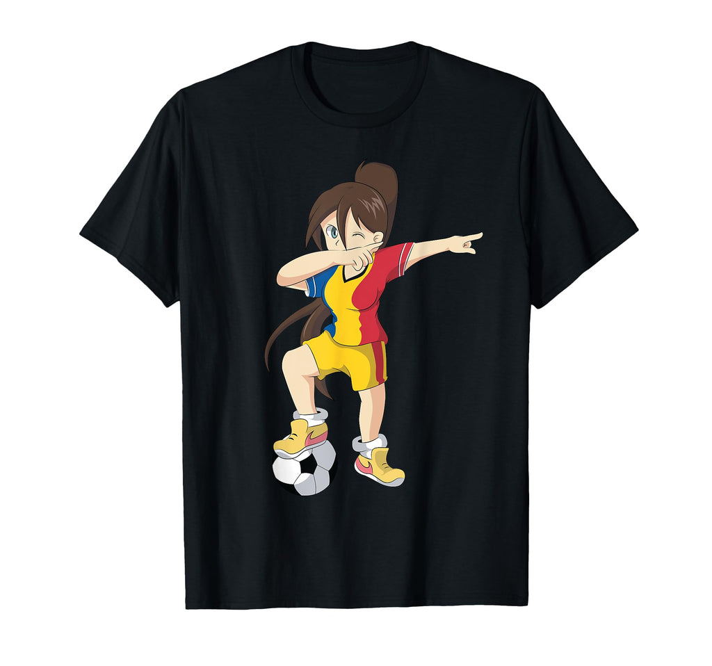 Romania Soccer Football Dab Dabbing T-Shirt - Minimalist Print for Adults - T-Shirt, Sweatshirt, Hoodie
