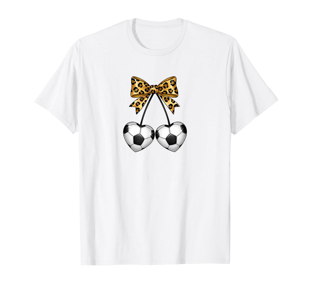 Soccer Coquette Leopard Soccer T-Shirt - Custom Art Print for Adults - T-Shirt, Sweatshirt, Hoodie