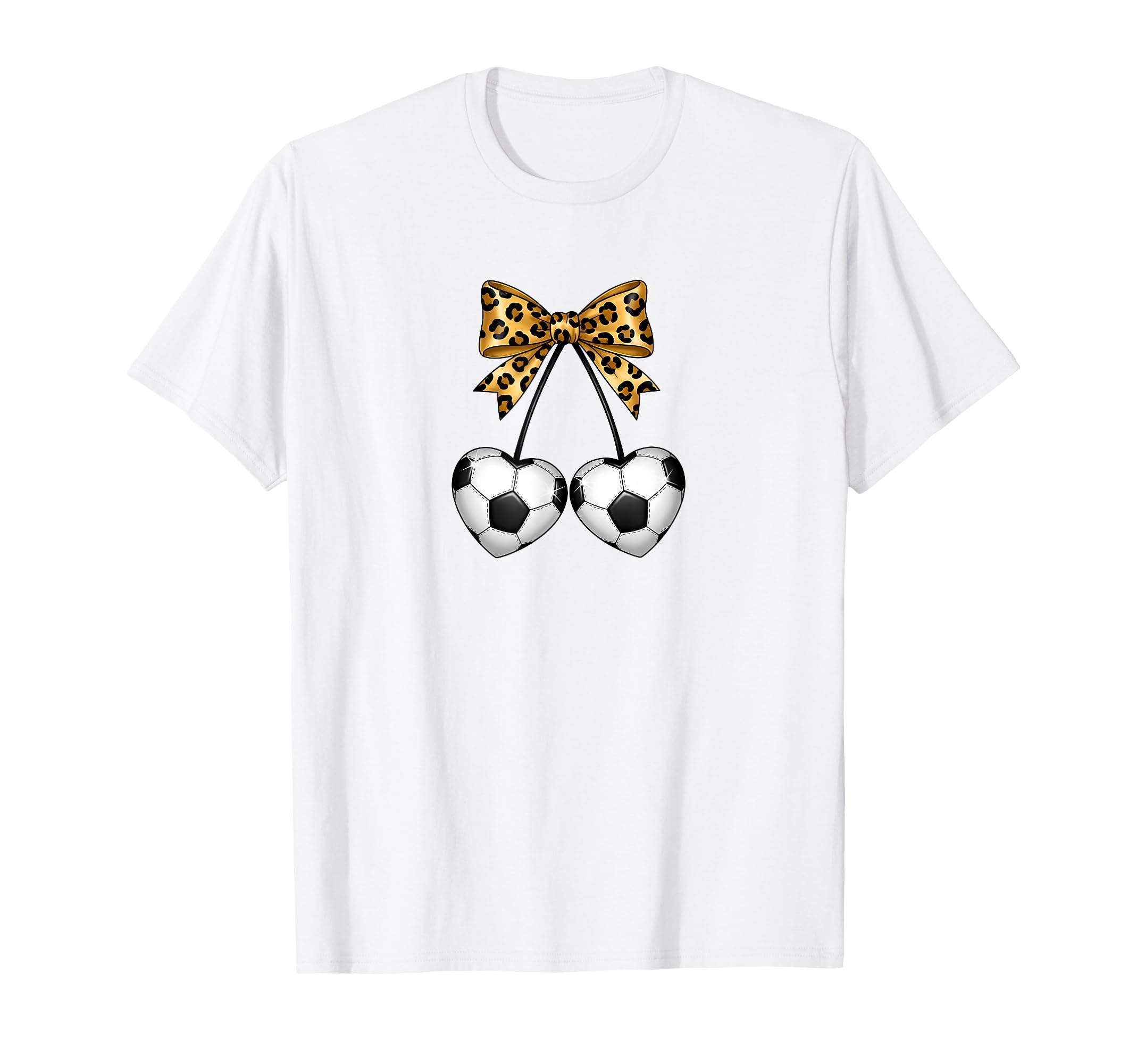Soccer Coquette Leopard Soccer T-Shirt - Custom Art Print for Adults - T-Shirt, Sweatshirt, Hoodie