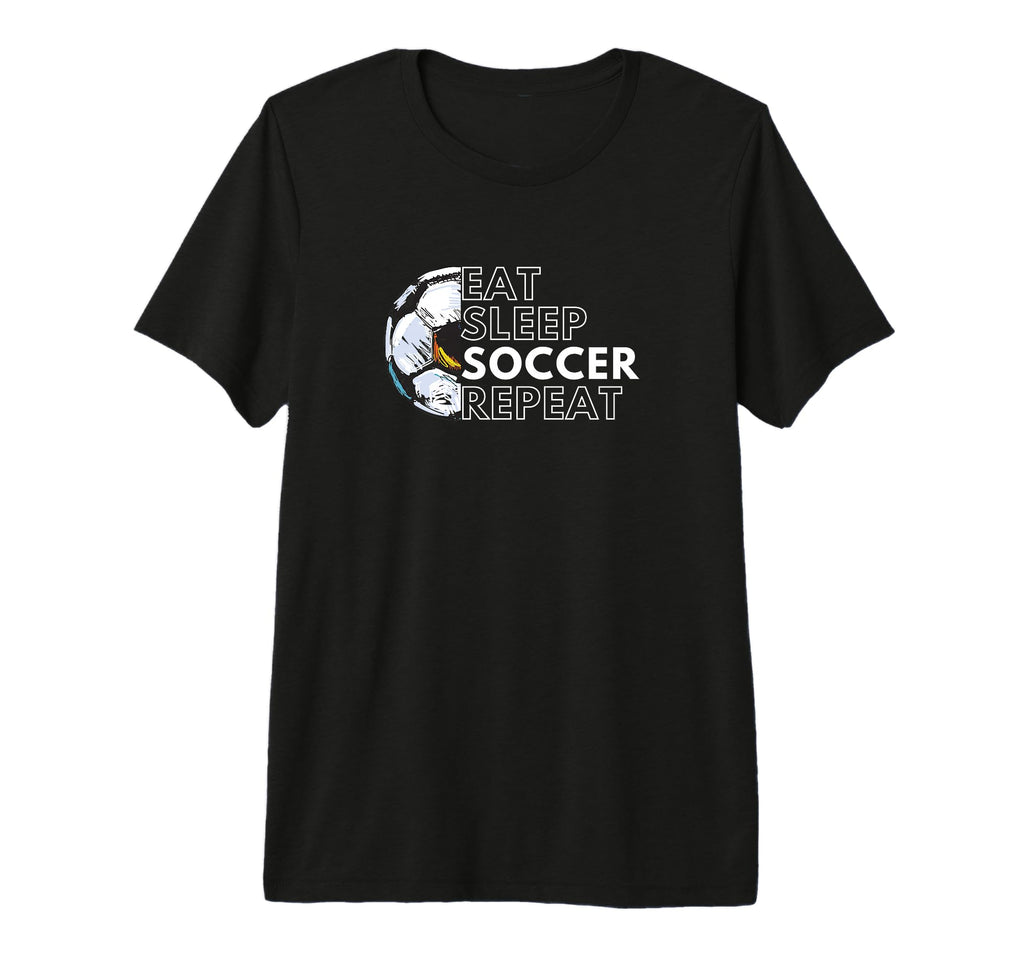 Eat Sleep Soccer Repeat Soccer T-Shirt - Aesthetic Graphic Men Women - T-Shirt, Sweatshirt, Hoodie
