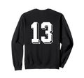 Number 13 Backside 80S 90S Team Sweatshirt - Unique Graphic Men Women - T-Shirt, Sweatshirt, Hoodie