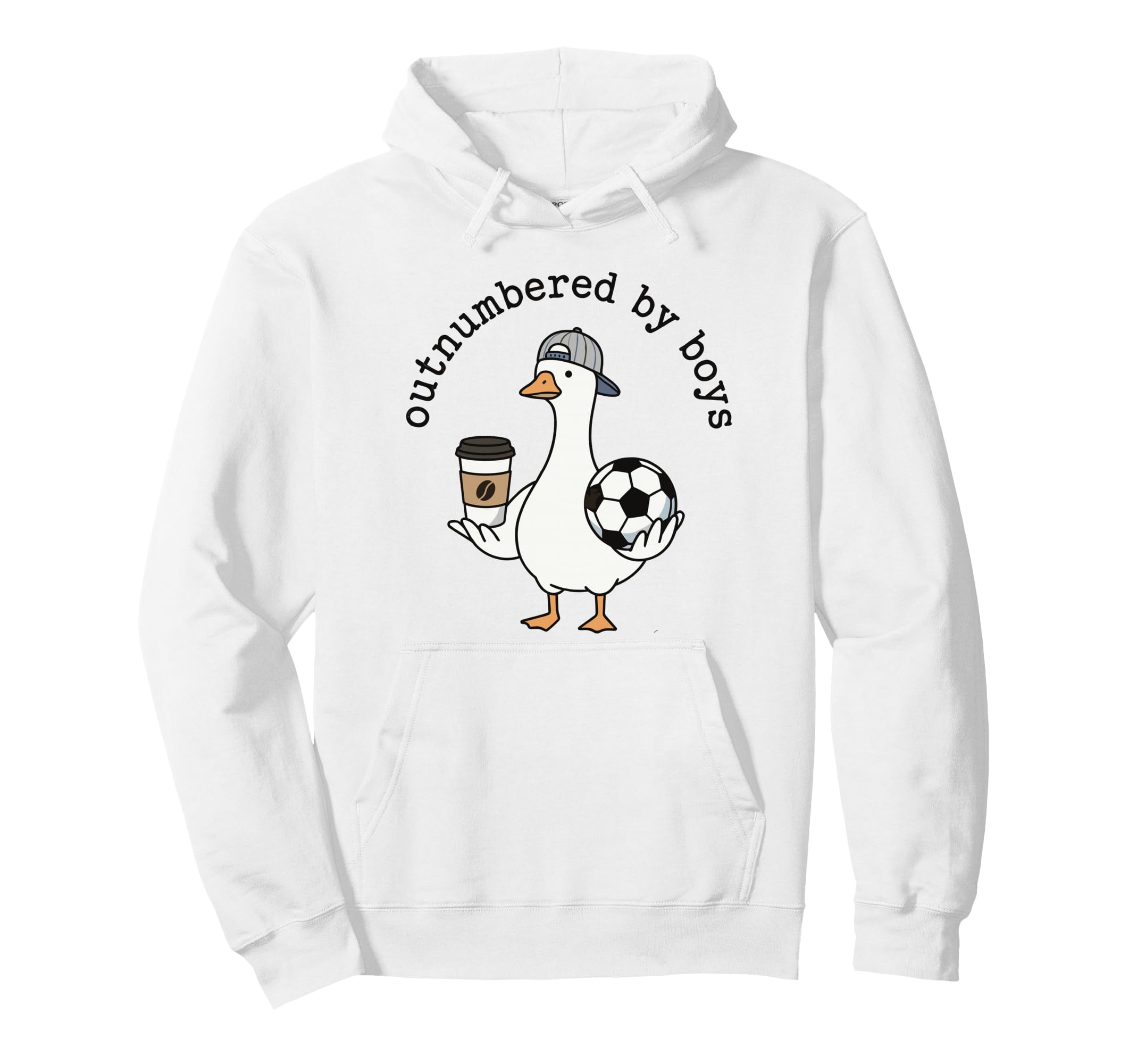 Mom Outnumbered Funny Soccer Goose Mama Hoodie - Streetwear Style Unisex - T-Shirt, Sweatshirt, Hoodie