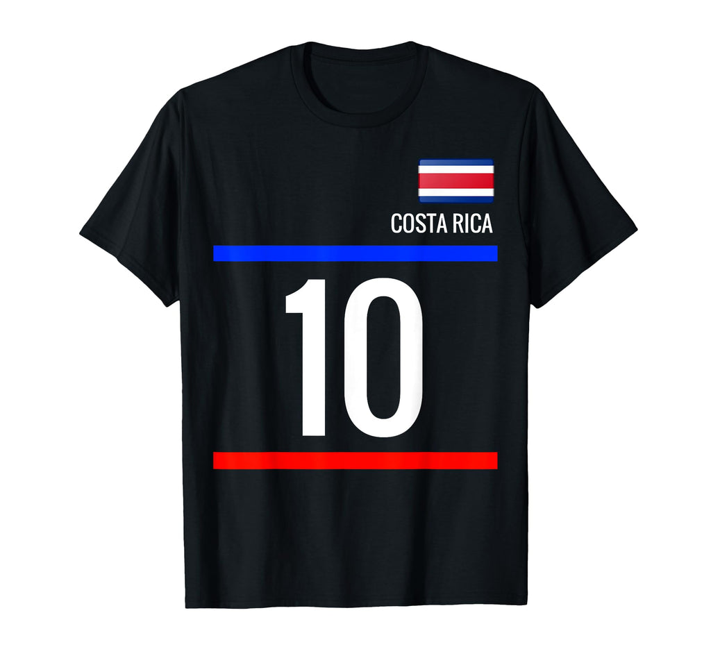 Costa Rica Tico Football Futbol Soccer 10 T-Shirt - Trendy Graphic Unisex - T-Shirt, Sweatshirt, Hoodie