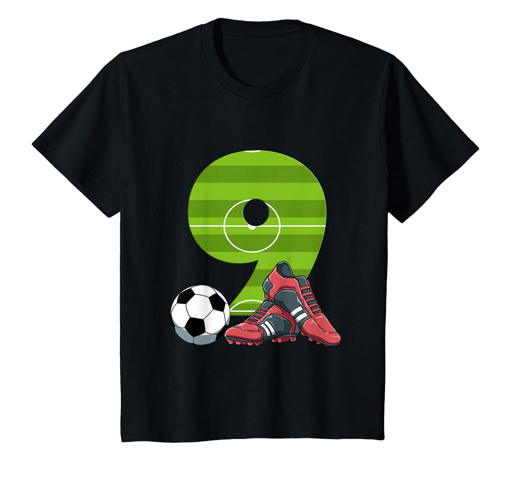 Ninth Birthday Soccer 9 Year Old T-Shirt - Custom Art Print for Adults - T-Shirt, Sweatshirt, Hoodie