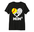 Mom Cubed Mom3 Mom Three Softball T-Shirt - Novelty Apparel Men Women - T-Shirt, Sweatshirt, Hoodie