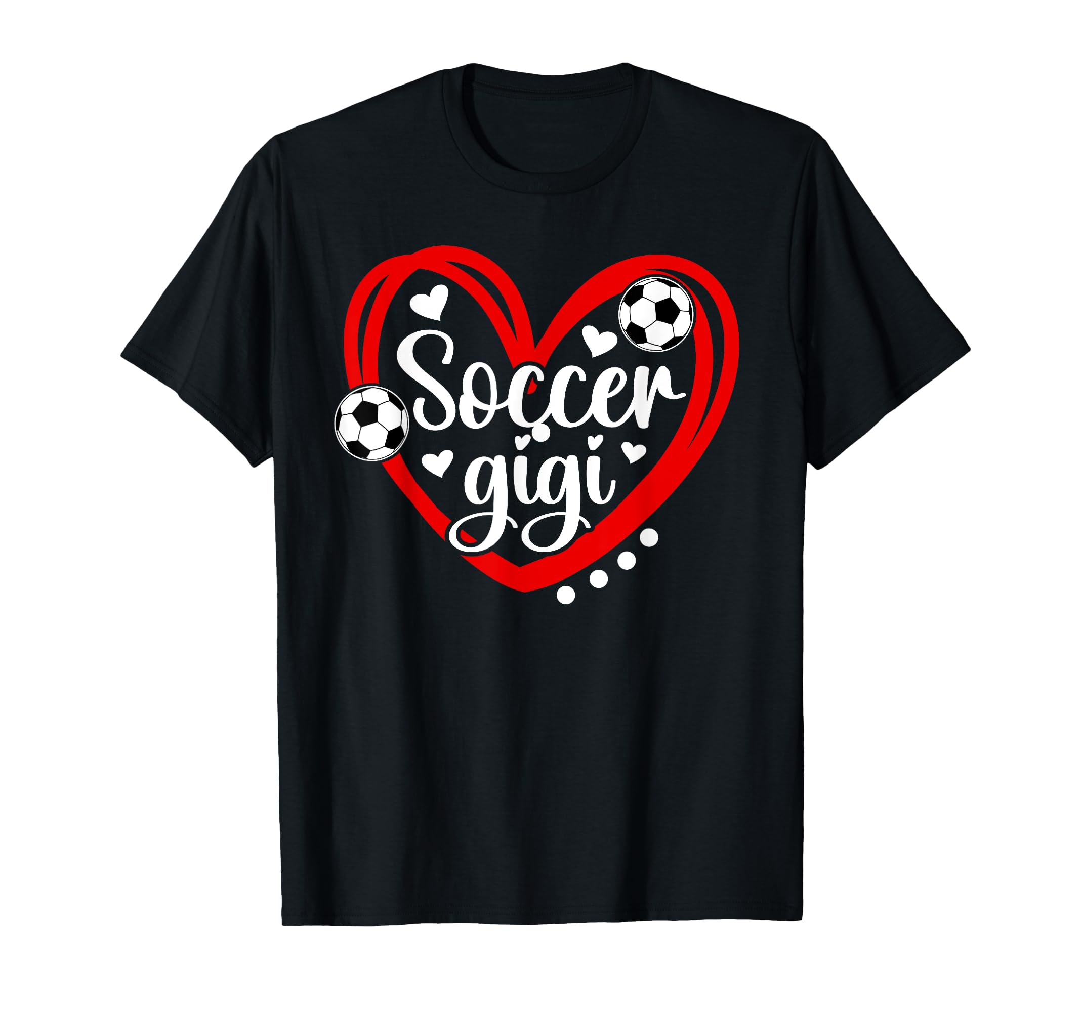 Soccer Gigi Heart Grandma Gigi T-Shirt - Custom Art Print for Adults - T-Shirt, Sweatshirt, Hoodie
