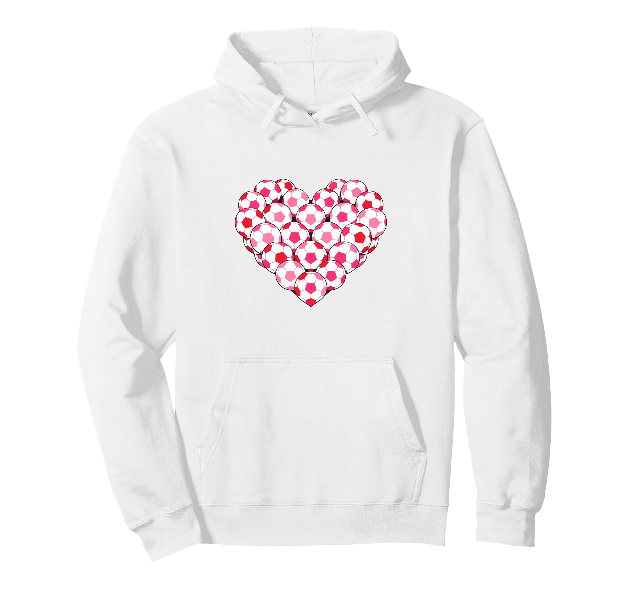 Heart Shaped Soccer Ball Art Hoodie - Trendy Graphic Men Women - T-Shirt, Sweatshirt, Hoodie