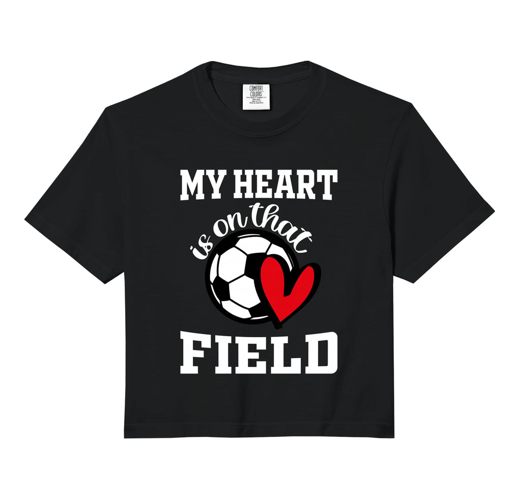 My Heart Is That Field Soccer Players Mom T-Shirt - Unique Graphic Unisex - T-Shirt, Sweatshirt, Hoodie