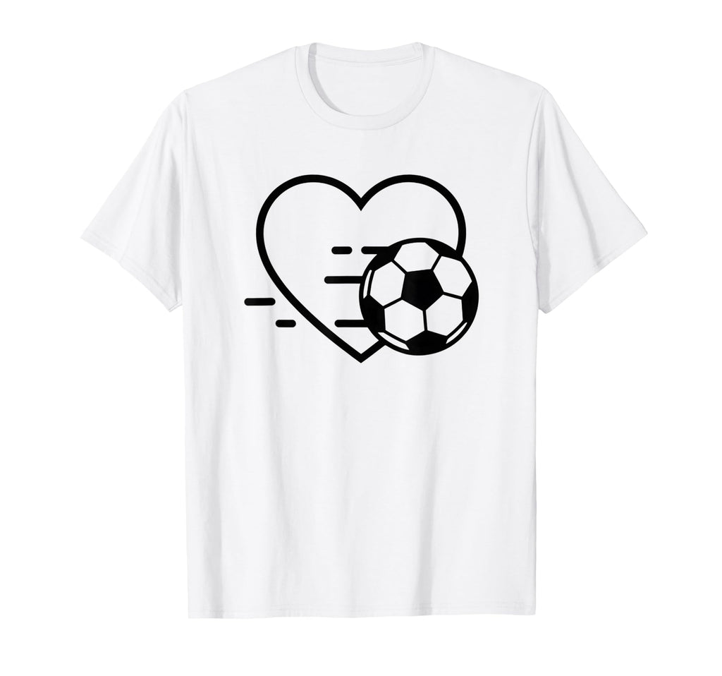 Soccer Love Heart Fans And T-Shirt - Casual Everyday Wear for Adults - T-Shirt, Sweatshirt, Hoodie