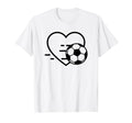 Soccer Love Heart Fans And T-Shirt - Casual Everyday Wear for Adults - T-Shirt, Sweatshirt, Hoodie