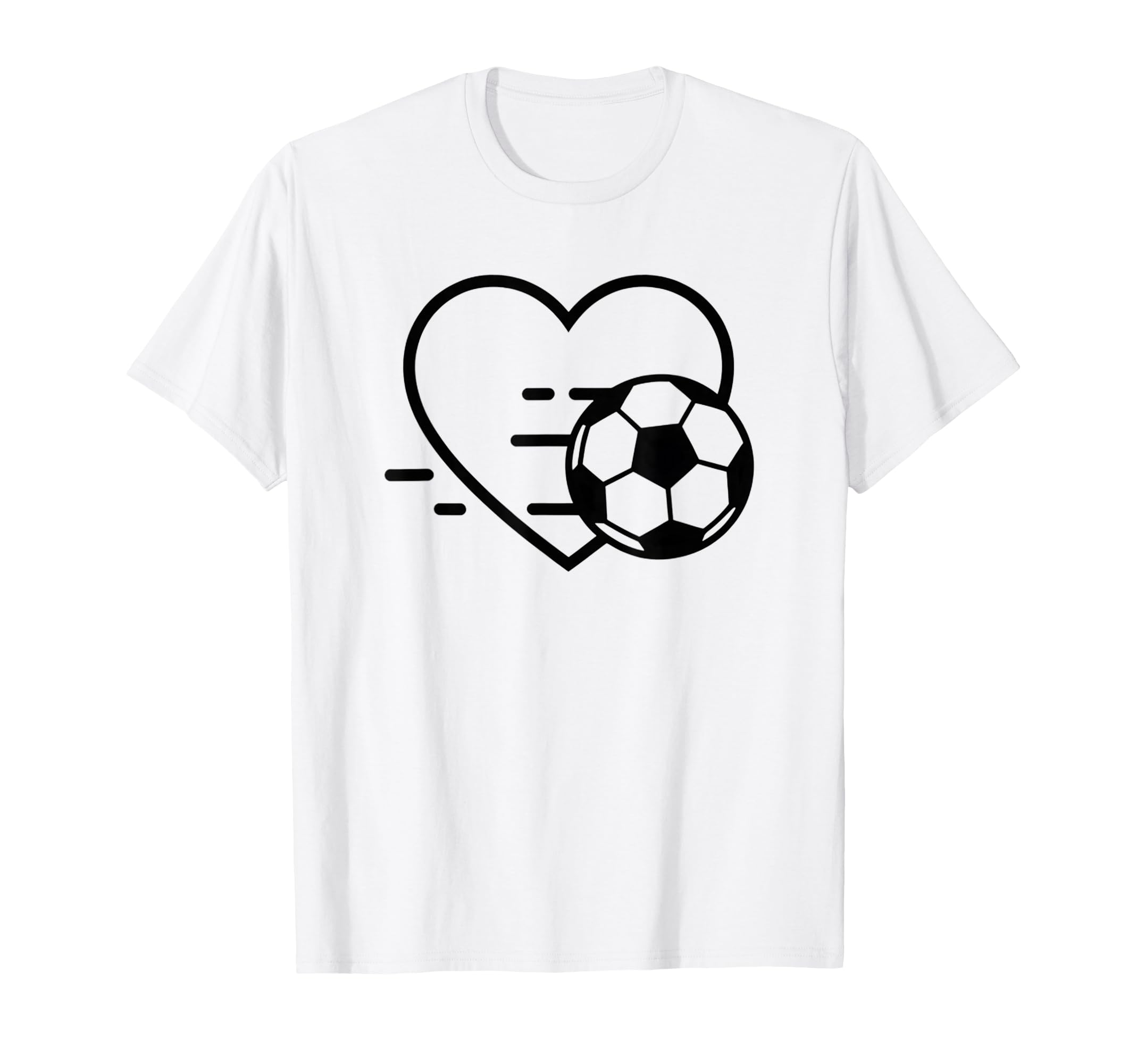 Soccer Love Heart Fans And T-Shirt - Casual Everyday Wear for Adults - T-Shirt, Sweatshirt, Hoodie