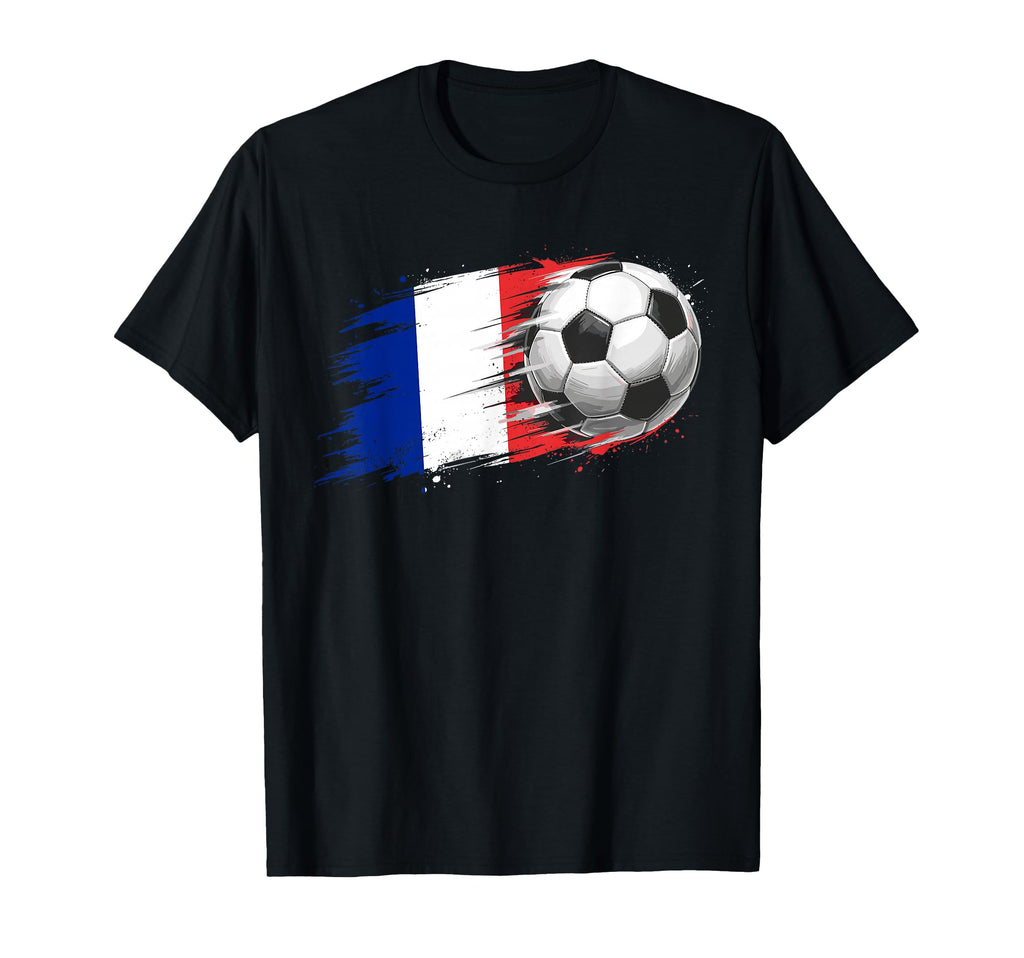 France Soccer Ball Spain Flag T-Shirt - Graphic Print Men Women - T-Shirt, Sweatshirt, Hoodie