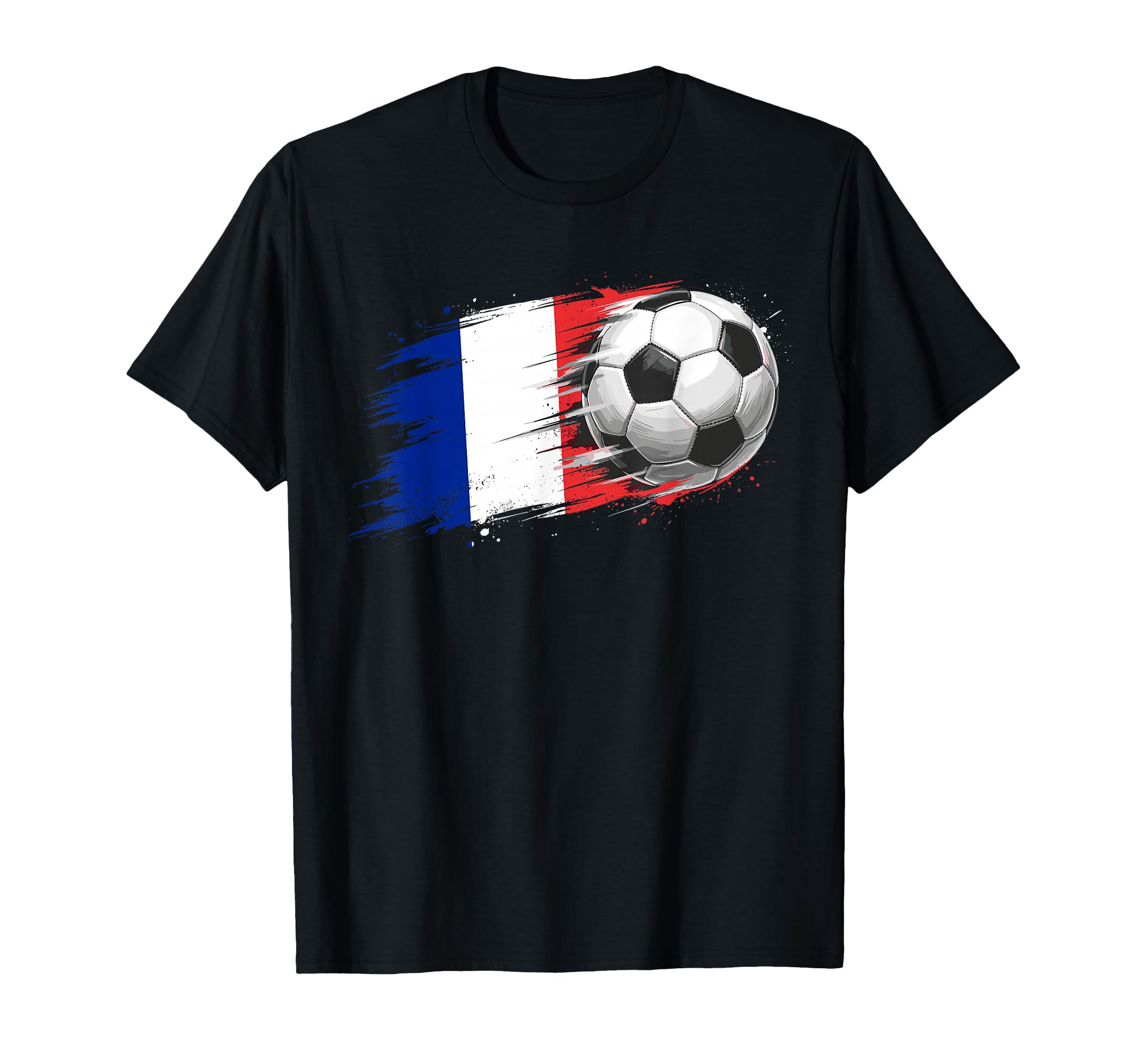 France Soccer Ball Spain Flag T-Shirt - Graphic Print Men Women - T-Shirt, Sweatshirt, Hoodie