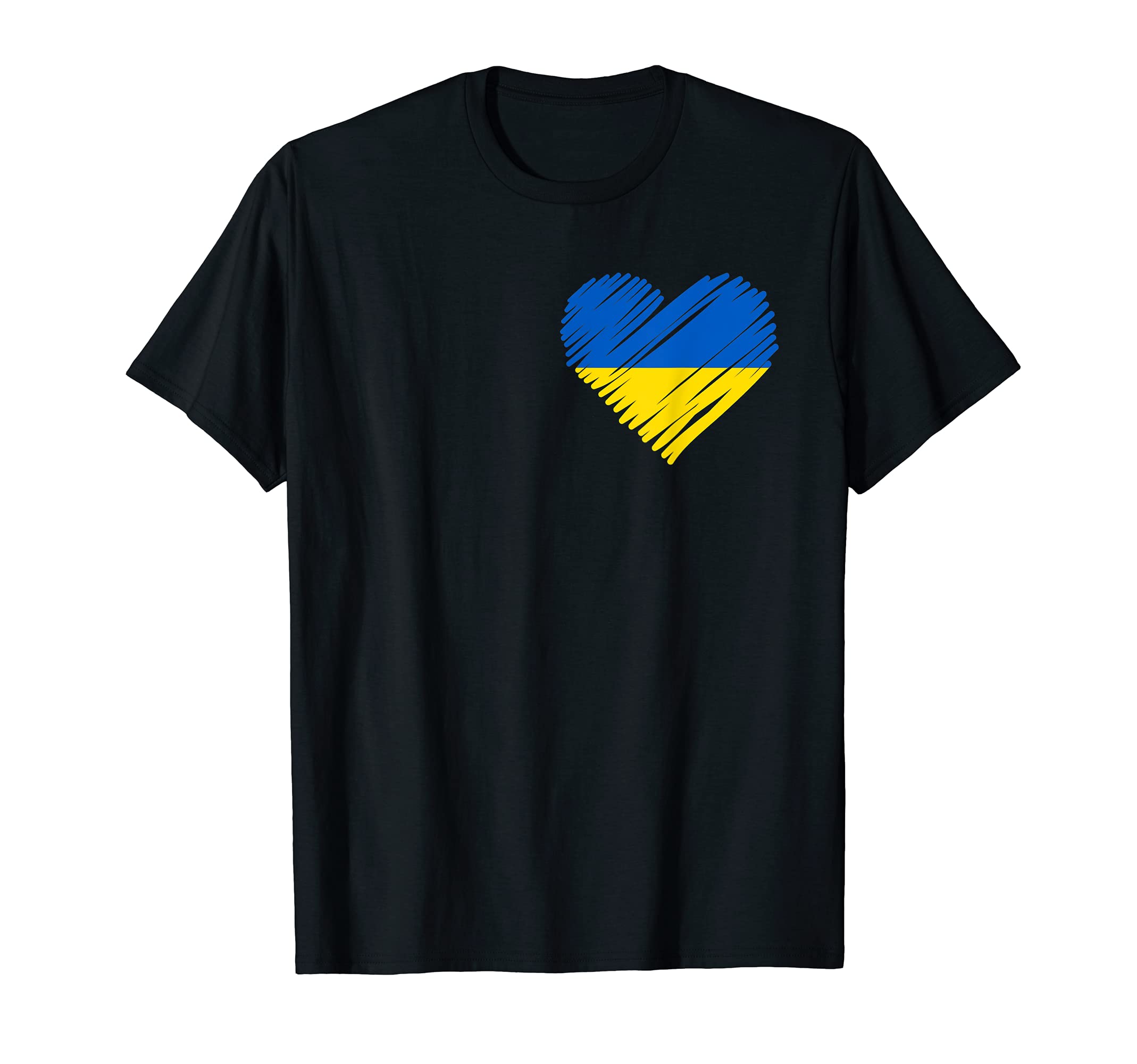 Ukraine Patriotic Heart Flag World T-Shirt - Trendy Graphic for Adults - T-Shirt, Sweatshirt, Hoodie