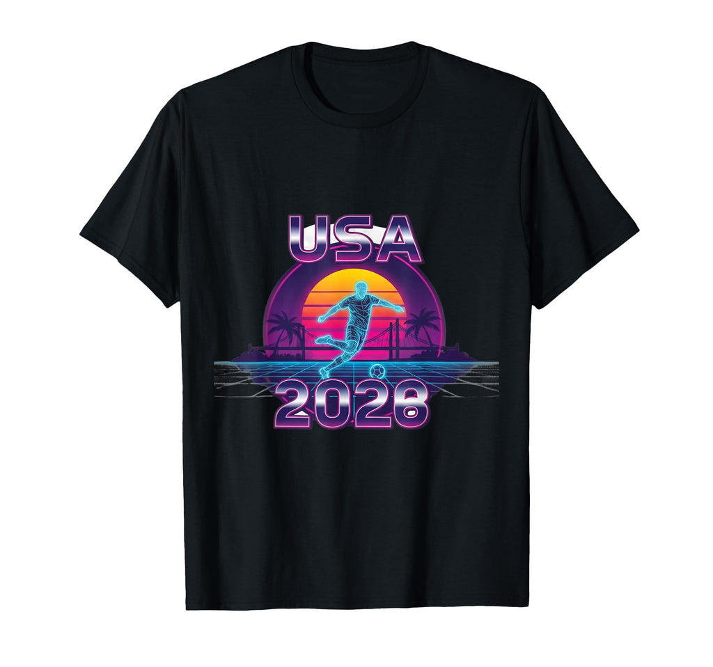 Outrun 80S Soccer Player Synthwave T-Shirt - Trendy Graphic for Adults - T-Shirt, Sweatshirt, Hoodie