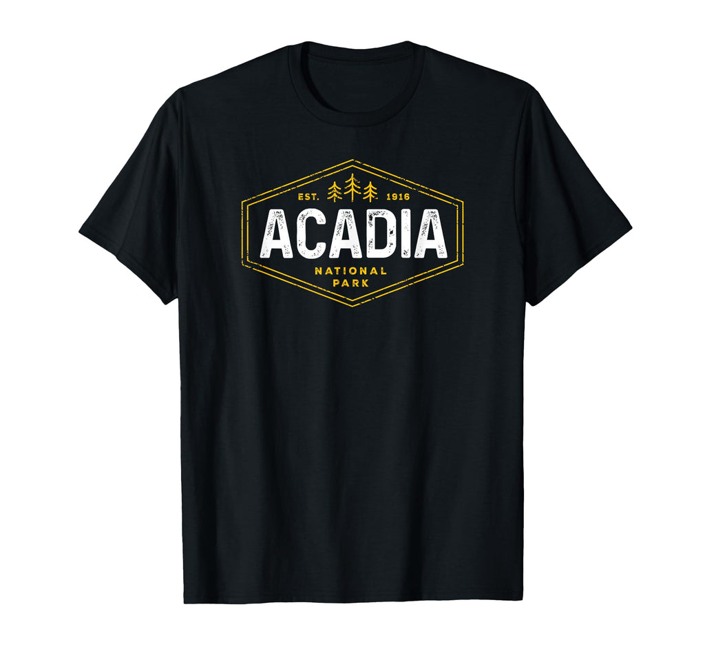Acadia National Park Tree Hexagon T-Shirt - Streetwear Style for Adults - T-Shirt, Sweatshirt, Hoodie