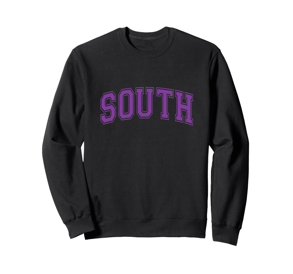 Purple South Team Colors Spirit Sweatshirt - Trendy Graphic for Adults - T-Shirt, Sweatshirt, Hoodie