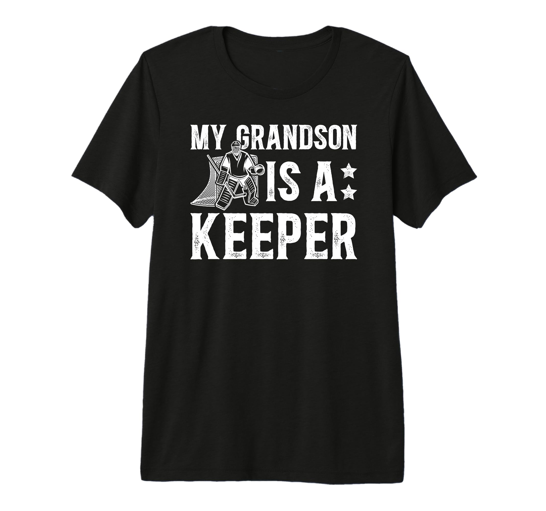 Mens Ice Hockey Keeper Grandpa Hockey T-Shirt - Unique Graphic Unisex - T-Shirt, Sweatshirt, Hoodie