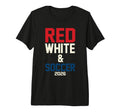 Red White Soccer 2026 Tri Blend T-Shirt - Fun Novelty Design Men Women - T-Shirt, Sweatshirt, Hoodie
