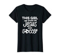 Christian Soccer Runs Jesus T-Shirt - Aesthetic Graphic Unisex - T-Shirt, Sweatshirt, Hoodie