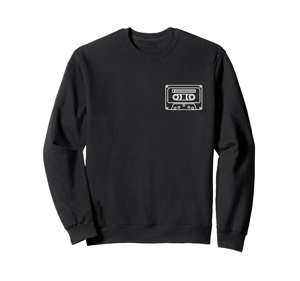 Minimalist Cassette Tape Pocket Sweatshirt - Custom Art Print Men Women - T-Shirt, Sweatshirt, Hoodie