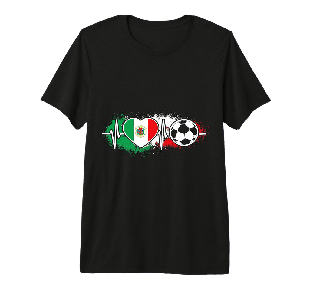 Mexico Soccer Heartbeat Mexican Flag T-Shirt - Streetwear Style Men Women - T-Shirt, Sweatshirt, Hoodie