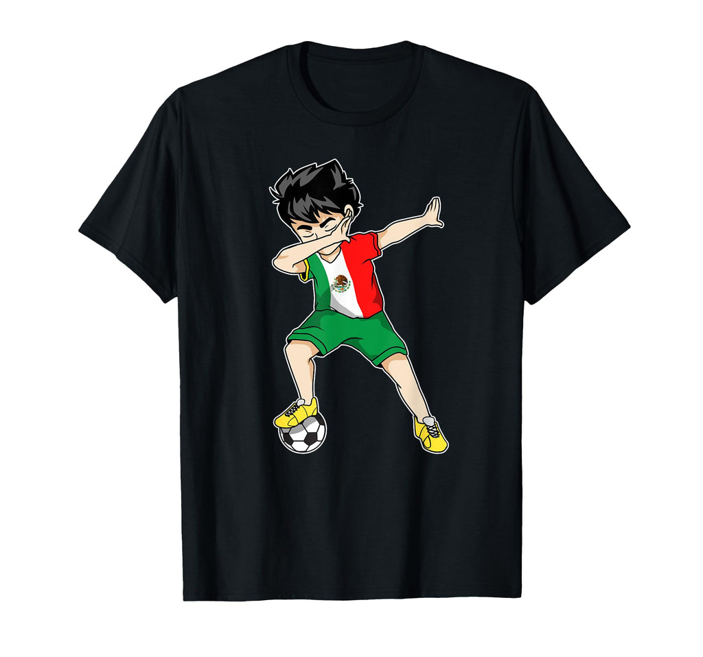 Dabbing Soccer Mexico Football T-Shirt - Minimalist Print Men Women - T-Shirt, Sweatshirt, Hoodie
