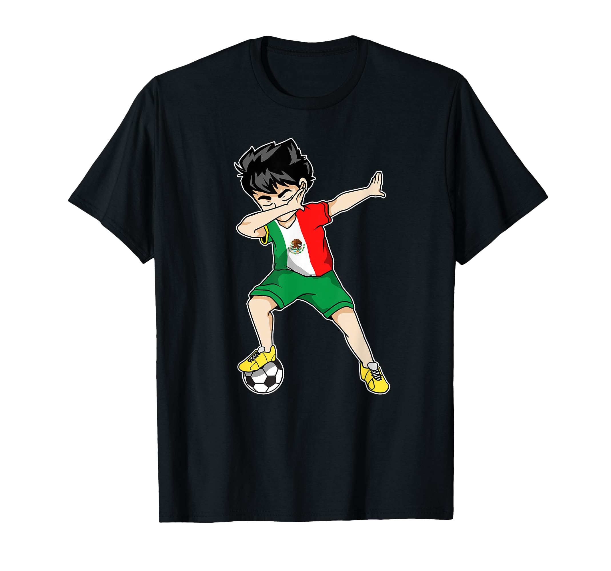 Dabbing Soccer Mexico Football T-Shirt - Minimalist Print Men Women - T-Shirt, Sweatshirt, Hoodie