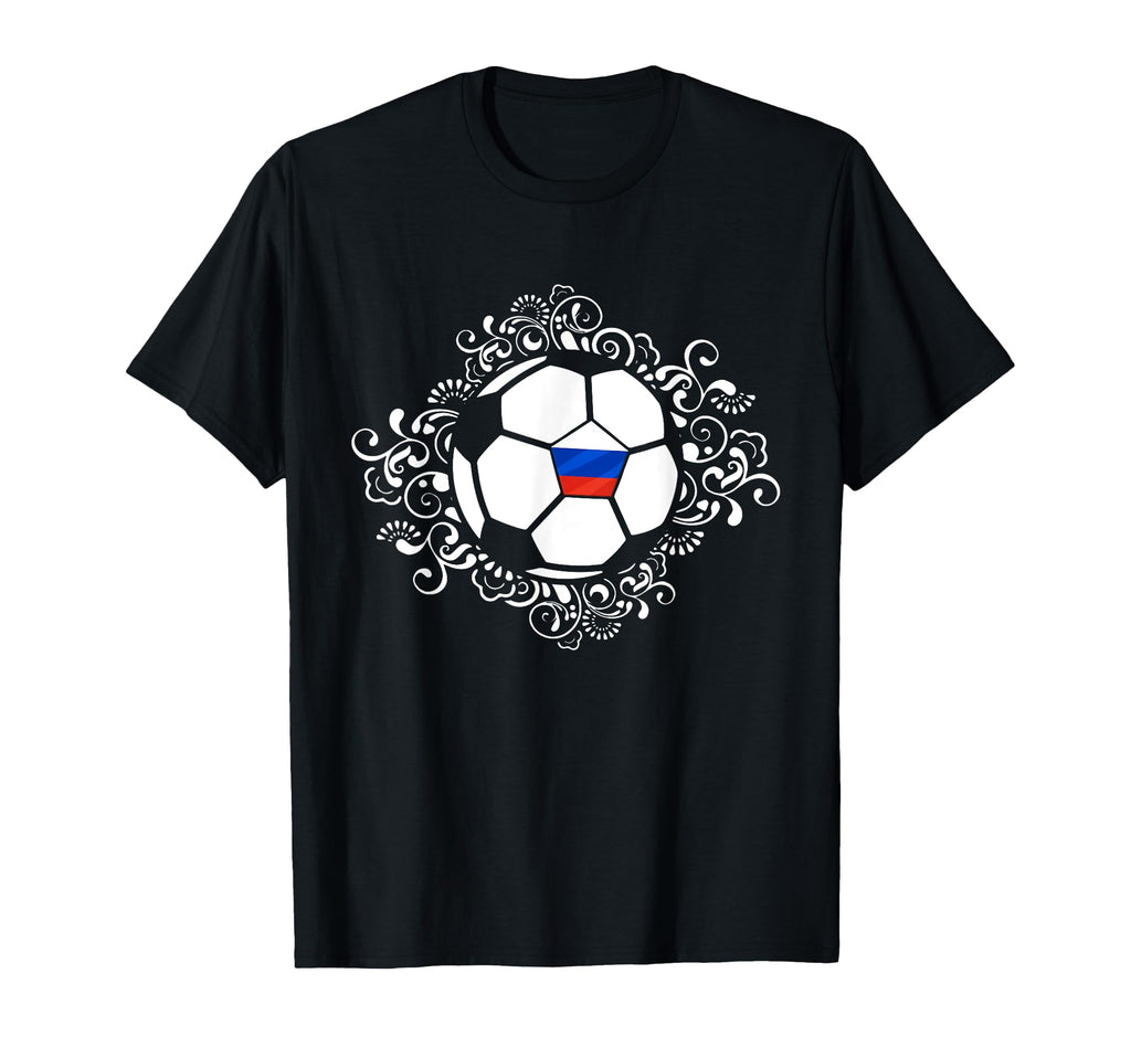 Floral Russia Soccer Fans Jersey T-Shirt - Novelty Apparel Men Women - T-Shirt, Sweatshirt, Hoodie