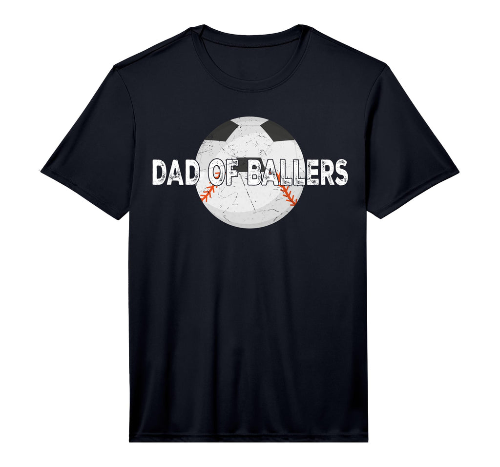 Mens Dad Ballers Soccer Baseball T-Shirt - Minimalist Print for Adults - T-Shirt, Sweatshirt, Hoodie