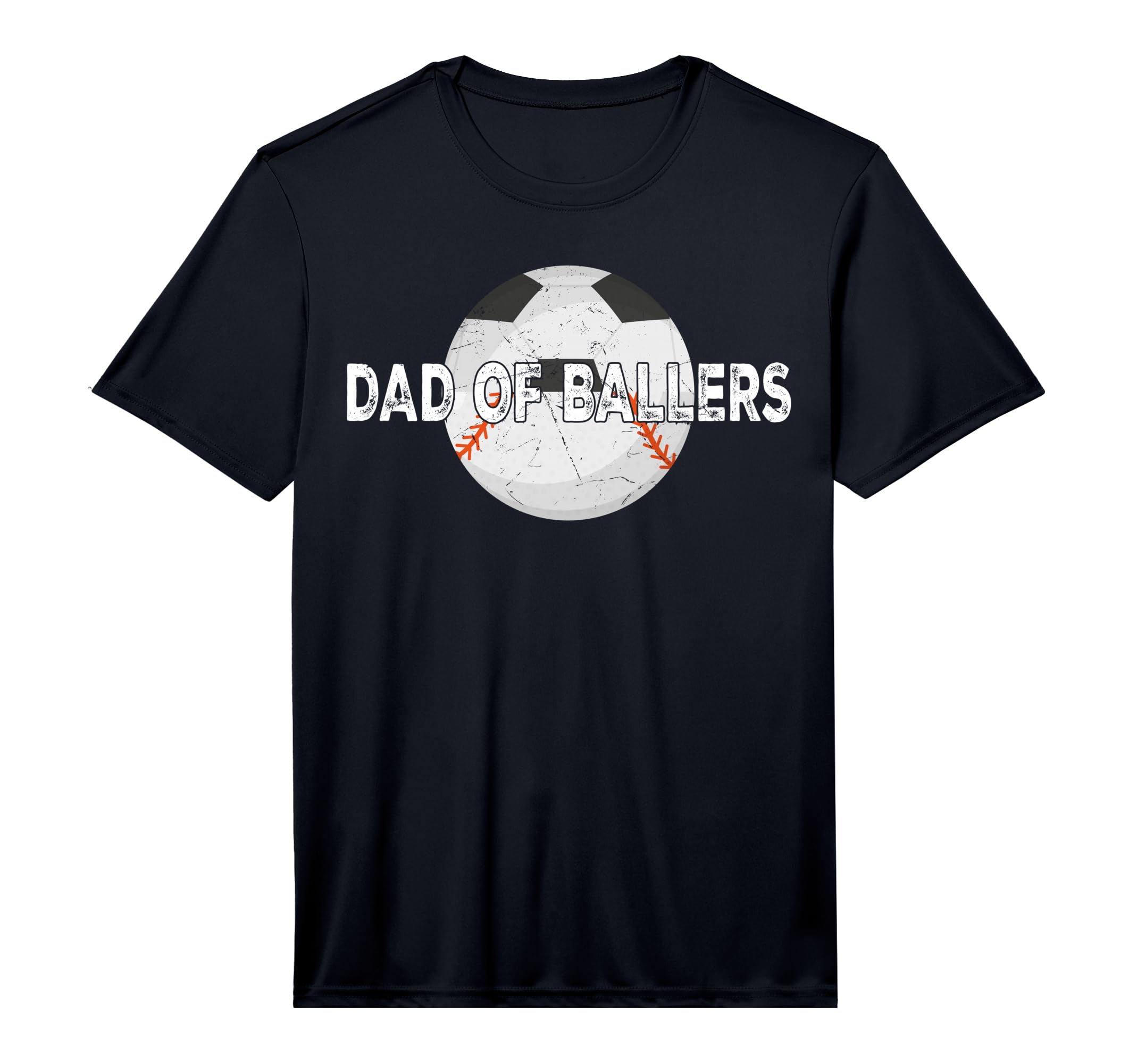 Mens Dad Ballers Soccer Baseball T-Shirt - Minimalist Print for Adults - T-Shirt, Sweatshirt, Hoodie