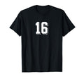 Number 16 80S 90S Soccer Team Jersey T-Shirt - Minimalist Print for Adults - T-Shirt, Sweatshirt, Hoodie