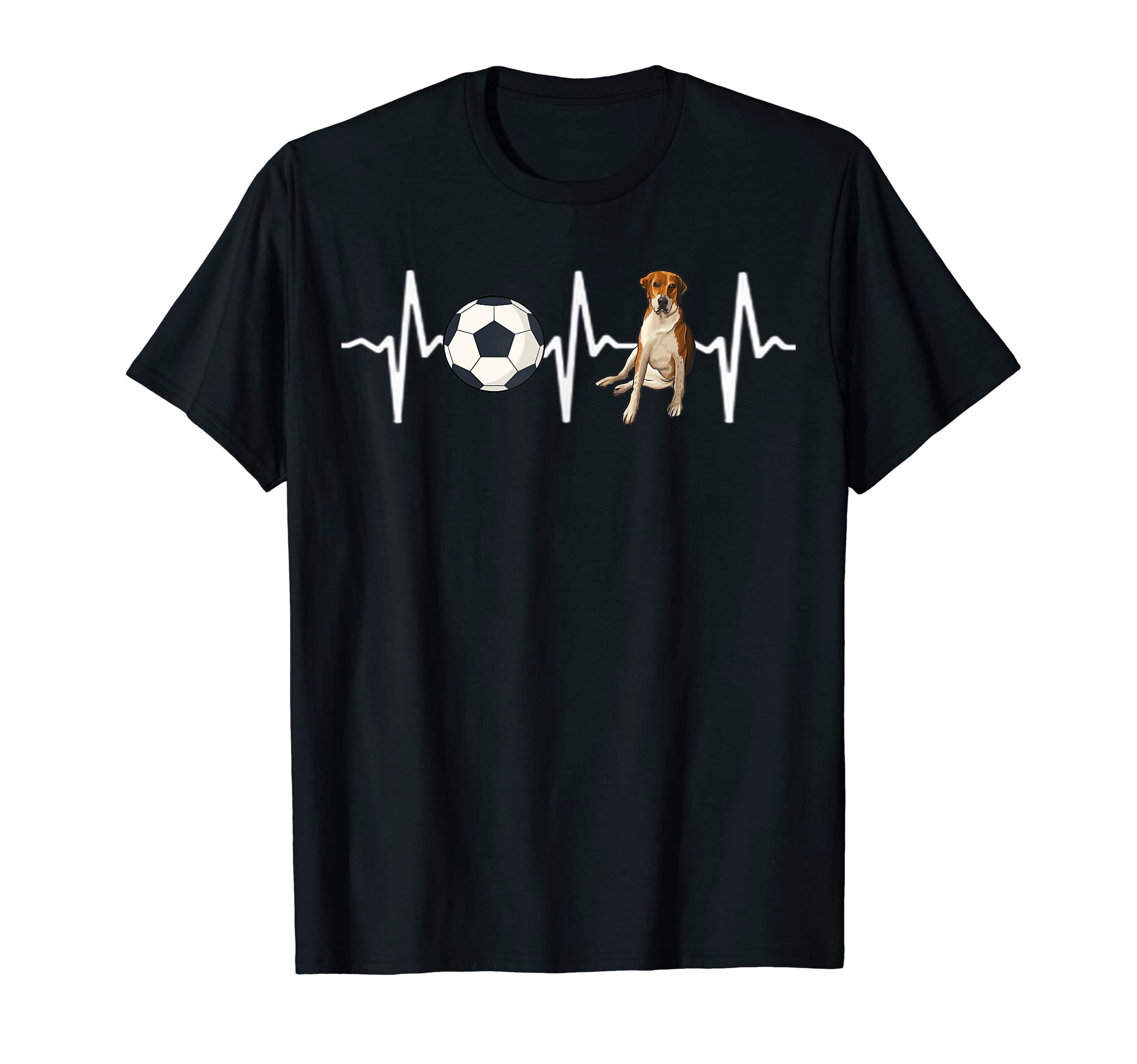 Soccer English Foxhound Heartbeat T-Shirt - Minimalist Print for Adults - T-Shirt, Sweatshirt, Hoodie
