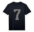 Number 7 Checkered Number Performance T-Shirt - Graphic Print Unisex - T-Shirt, Sweatshirt, Hoodie