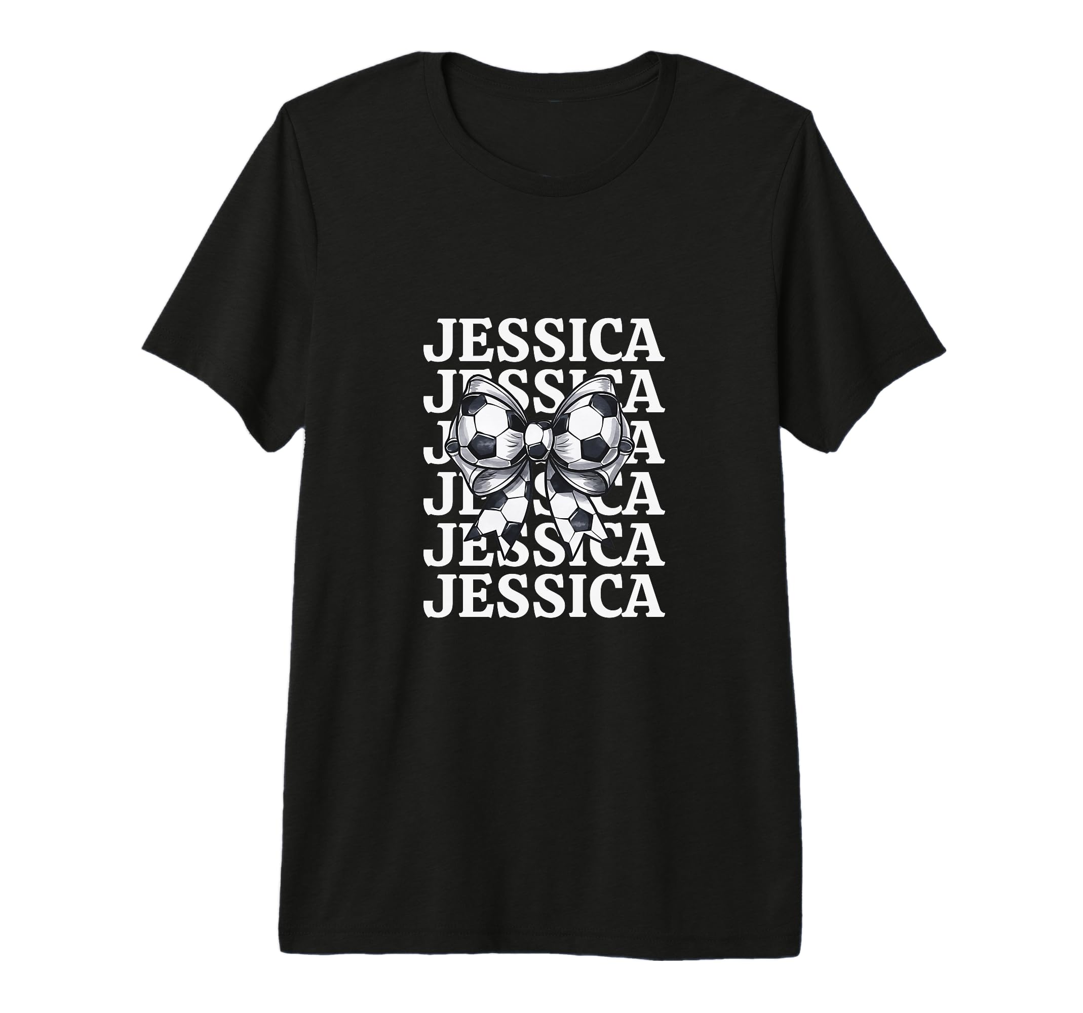 Jessica Personalized Coquette Soccer T-Shirt - Novelty Apparel for Adults - T-Shirt, Sweatshirt, Hoodie