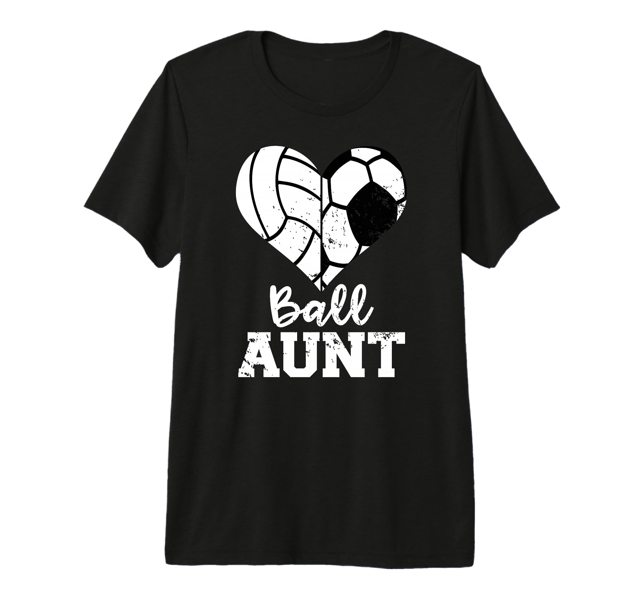 Ball Aunt Heart Funny Soccer T-Shirt - Casual Everyday Wear Men Women - T-Shirt, Sweatshirt, Hoodie