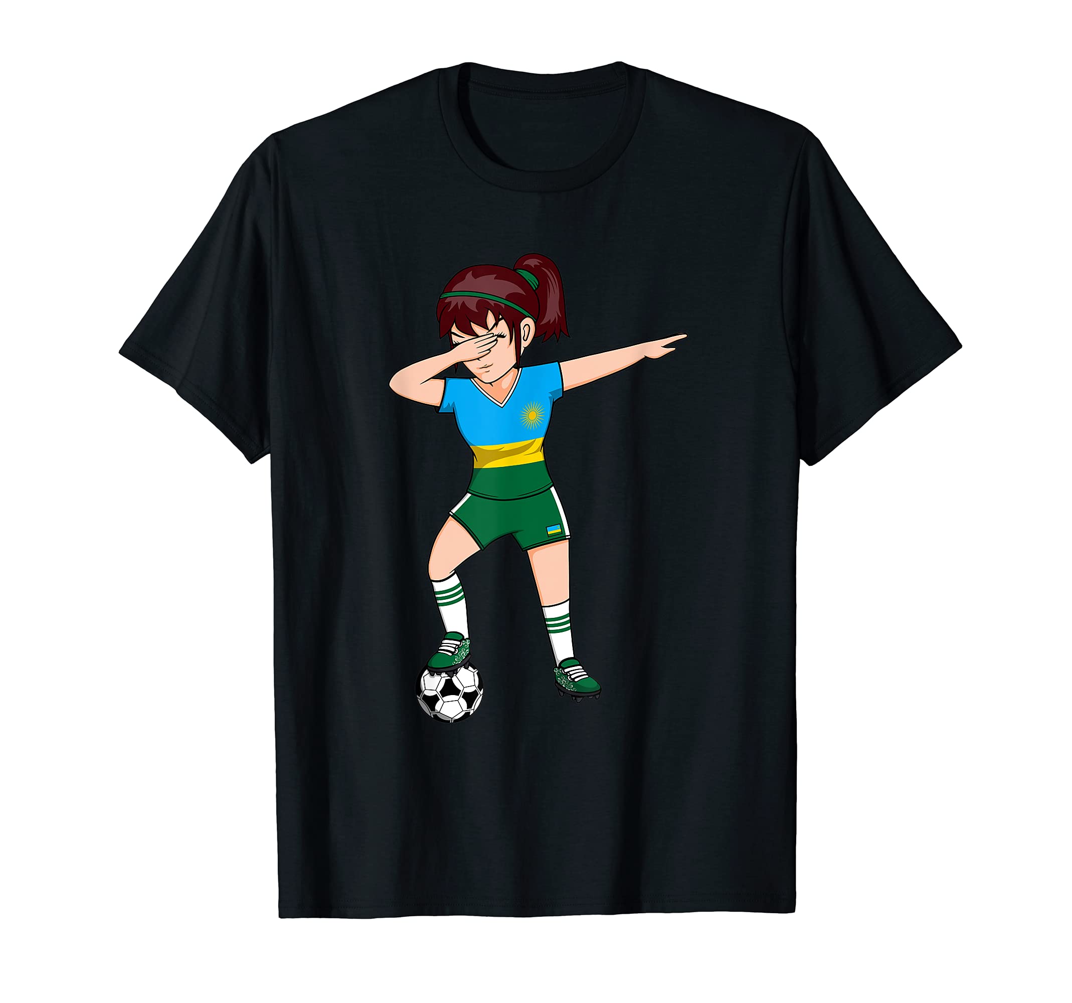 Dabbing Soccer Rwanda Jersey Rwandan T-Shirt - Casual Everyday Wear Unisex - T-Shirt, Sweatshirt, Hoodie