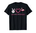 Peace Love Flamingo Hand Sign Heart T-Shirt - Trendy Graphic Unisex - T-Shirt, Sweatshirt, Hoodie