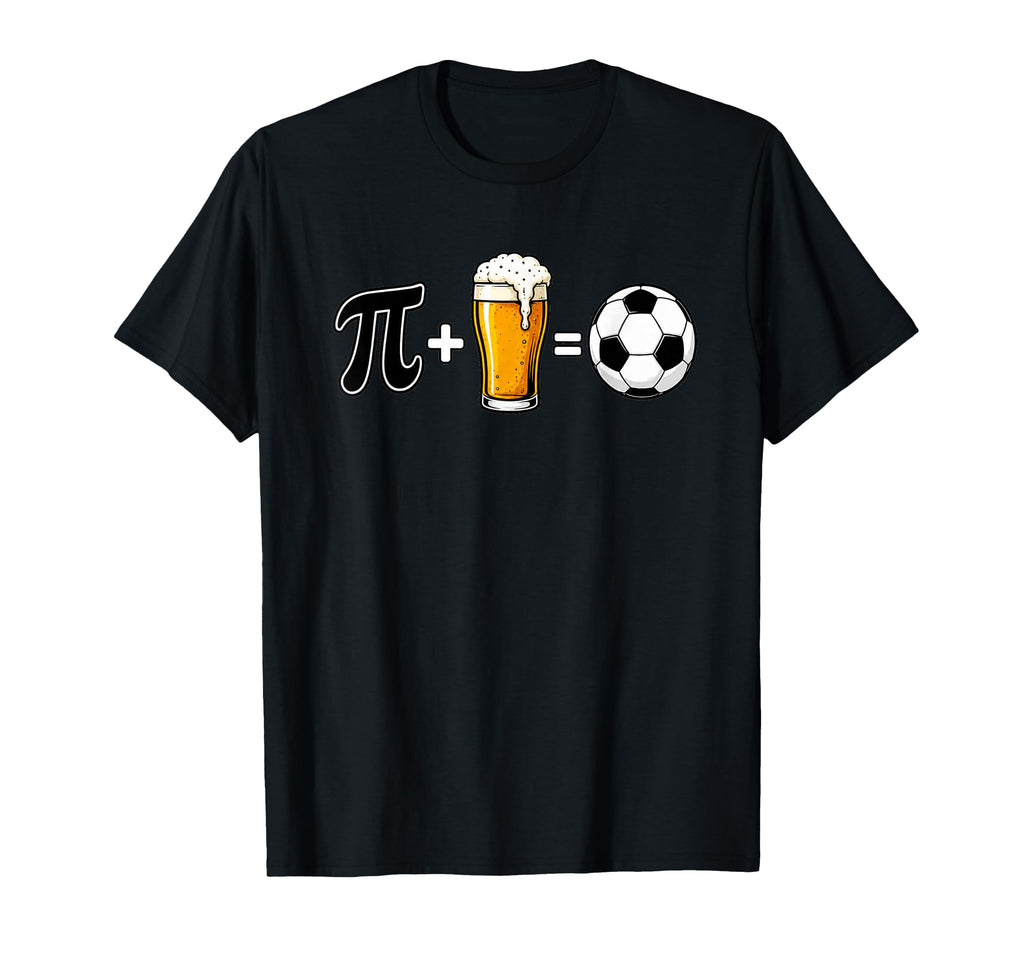 Football Maths Pi Beer Pint Funny T-Shirt - Minimalist Print for Adults - T-Shirt, Sweatshirt, Hoodie